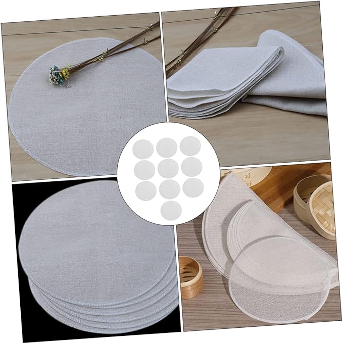 20pcs Cotton Steamer Mats Non-stick Household Dumpling Liners for Kitchen for Steaming Buns Cakes and More and Reusable