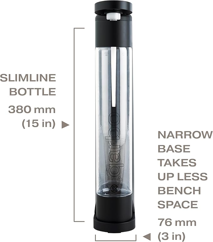 Twenty39 qarbo CLASSIC Sparkling Water Maker Machine - Soda Beverage Carbonator for Home, Seltzer & Carbonated Beverage Dispenser, Water Carbonation Fizz Maker (Matte Black)