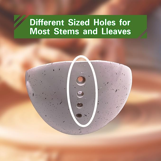 Herb Stripper, 4-Hole Design Pottery Herb Stripper,Handmade Ceramic Herb Stripper Bowl for Removing Leaves and Stems in the Kitchen (White Glaze)