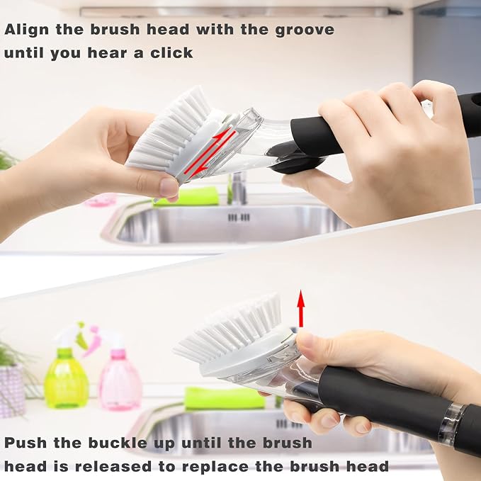 Brush Refills for OXO Dish Brush+ Upgrade Meat Chopper
