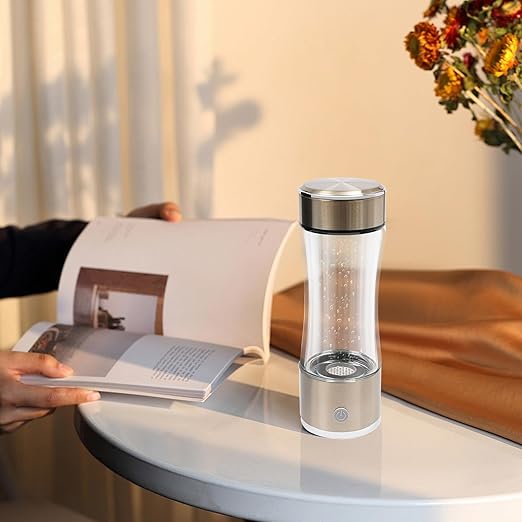 Hydrogen Water Generator Bottle, Portable Rechargeable Ionizer Machine,Improve Water in 3 Minutes, for Home, Office, Travel, Daily Drinking (Black)
