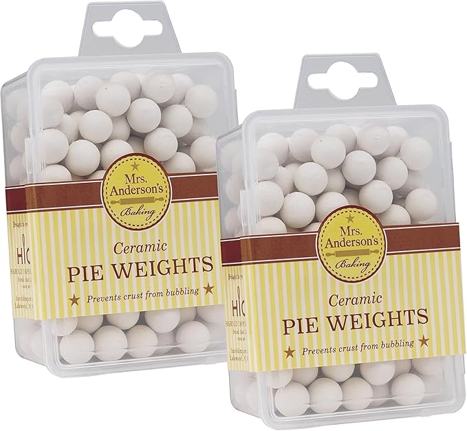 Mrs. Anderson's Baking Ceramic Pie Crust Weights, 270 Count, Natural Stoneware, For Blind Baking Pie Crusts And Tart Shells With Even Baking Results