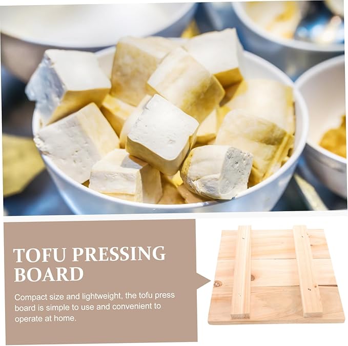 COLLBATH Tofu Press Wooden Board for Homemade Tofu Making Pressing Tool Easy to Clean for Kitchen Use