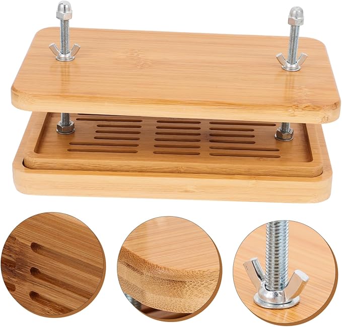 Alipis Bamboo Tofu Press Drip Tray Adjustable Tofu Maker Efficient Kitchen Tool for Soybean Curd