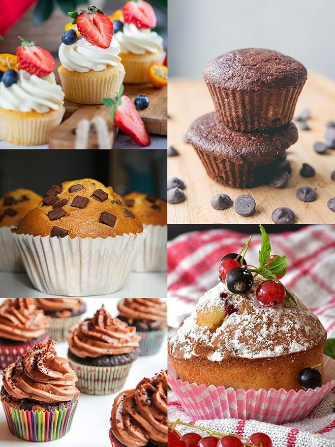 Walooza 4 Cup Muffin Pan 2 Pack, Nonstick Mini Muffin Tin for Air Fryer, 1.18In Deep Cupcake Baking Pan for Frittatas, Tarts, Brownies