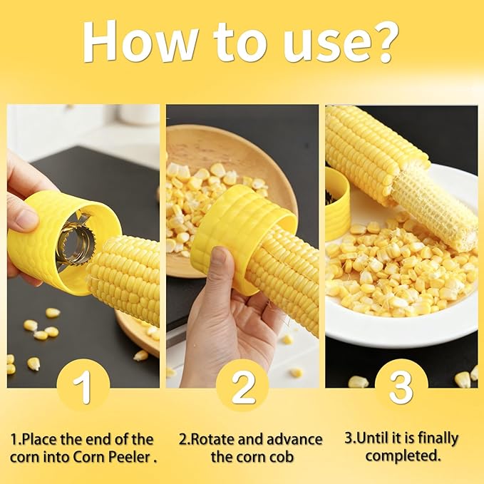 Corn Peeler for Corn on the Cob Remover,Corn Stripping Corn Kernel Remover Tool,Corn Shucker Corn Peeler Corn Cob Stripper Tool For Home Kitchens,Restaurant Chefs