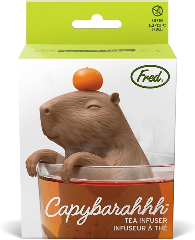 Genuine Fred CAPYBARAHHH Tea Infuser, Cute Capybara Design- For Loose Leaf Tea, Flexible, Easy to Clean Silicone, Fun Gift for Tea Lovers, Clever Kitchen Gadget