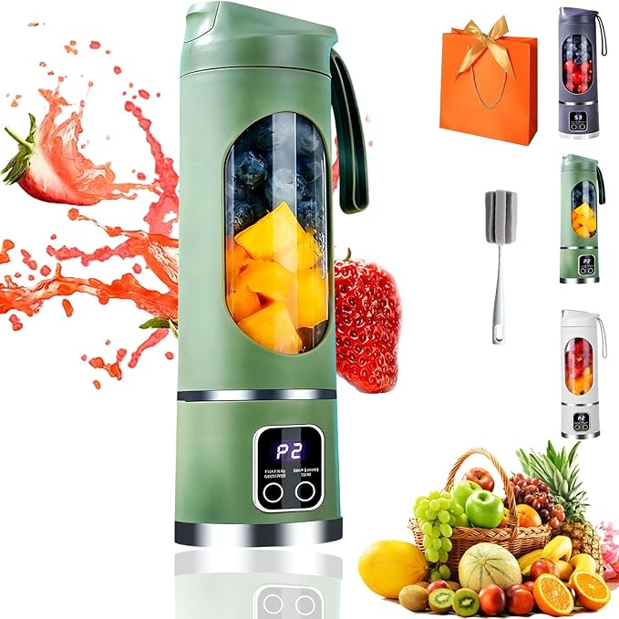 Digital Multimode Juicer Blender - Smart Led Display, Portable Usb Personal Electric Blender, Juicer Shakes And Smoothies Blender For Smoothies Liquid Diet, Shakes, Leak Proof Design (1PC-A)