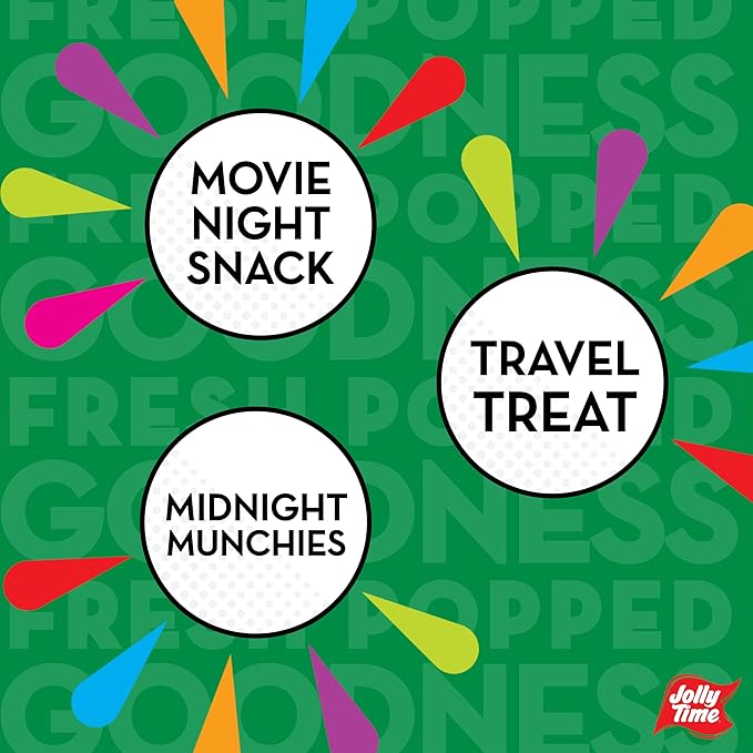 Jolly Time Jalapeño Butter, Microwave Popcorn with Just the Right Heat, 3oz Sharing Bag, 6 Bags Per Carton (Jalapeño Butter, 3 Ounce (Carton of 6))