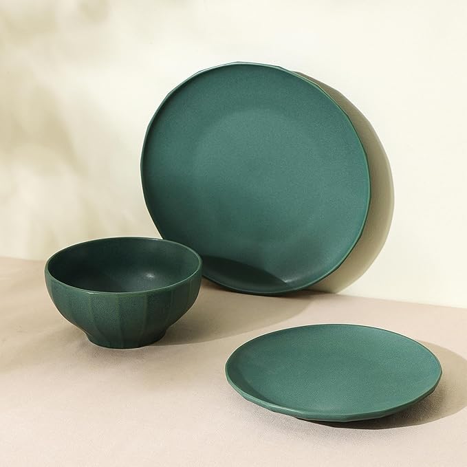 Stone Lain Rio 24-Piece Dinnerware Set Stoneware, Green