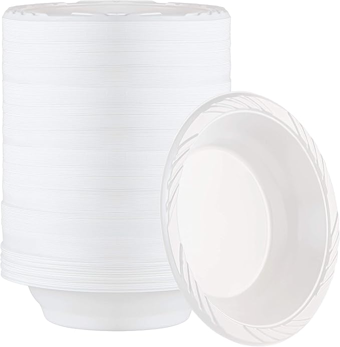 800 Count Disposable 18 ounce White Plastic Soup Bowls