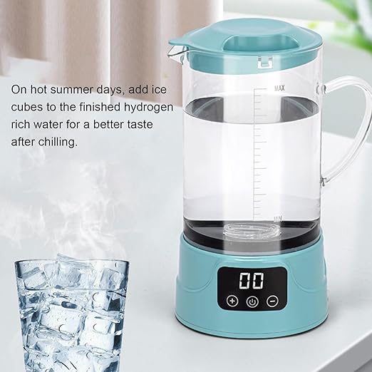 Hydrogen Water Pitcher, 1.5L Hydrogen Generator with SPE PEM Technology, Quick Electrolysis, LED Touch Display, for Home Fitness Office Daily