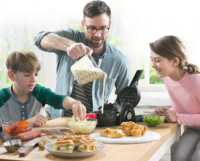 Presto 03512 Stuffler Stuffed Waffle Maker, Belgian, Large, Black