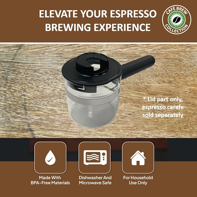 Espresso Carafe Lid, Universal Replacement fits Krups, IMUSA, Hamilton Beach, Mr. Coffee, Breville, Univen