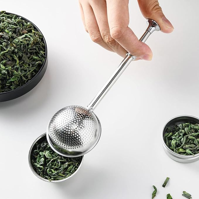 Silver 304 Stainless Steel Flour Powder Filter Spoon, Baker Dusting Wand For Sugar Flour Spices, Flour Sugar Powder Spoon Kitchen Tools Baking Sifters Baking Tools and Accessories, Baking Sifters