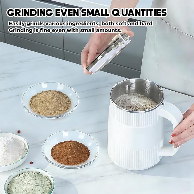 Electric Coffee Grinder & Spice Grinder, 200W Fast Grinding with Stainless Steel Blades 500ML | for Coffee Beans, Nuts, Seeds | Dry Food Mill | Mini Kitchen Grinder With handle