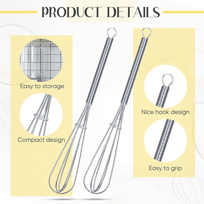 Baderke 100 Pcs 6 Inch Mini Whisk Bulk Small Whisks for Cooking 304 Stainless Steel Tiny Whisk for Baking, Whipping, Beating Eggs, Mixing Sauces, Blending Ingredients