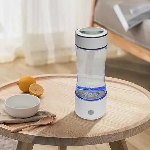 Hydrogen Water Generator Bottle, Portable Rechargeable Ionizer Machine,Improve Water in 3 Minutes, for Home, Office, Travel, Daily Drinking (White)