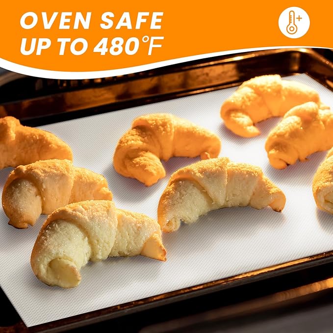 Oven Liners for Bottom of Oven + Silicone Baking Mat Roll