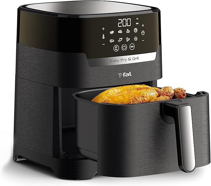 T-fal Air Fryer & Grill Combo Digital, 2-in-1, 4.4 Qrt, black