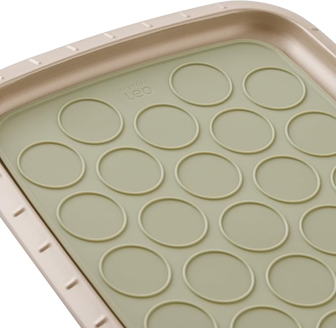 BergHOFF Balance Nonstick Silicone Cookie Baking Mat/Sheet 12.5"x 9", Rectangular, Heat-resistant, Food Safe, Even Bake, For Macaroon, Pastry, Buns, Rollable, Reusable, Quick Release
