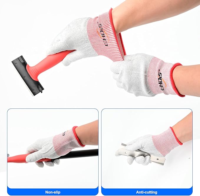EHDIS Long Handle 4 Inch Razor Blade Scraper Tool Adjustable 16‘’-58‘’ Tile Paint Floor Scraper for Wood,Window Glass Wallpaper Remover,Painting Stripping, Adhesive Removal