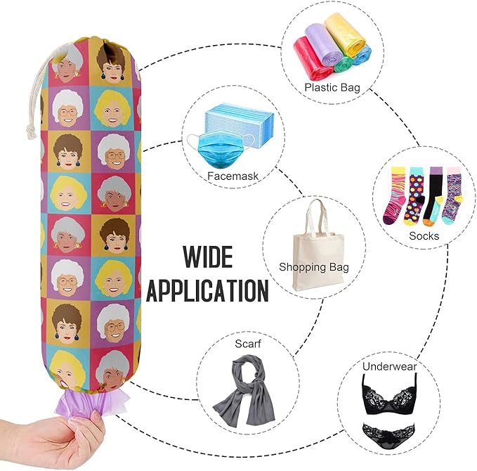 Golden Girls, Grocery Bags Holder Organizer For Shopping Bags, Wall Mount Plastic Bags Storage Container Dispensers, Gift For The Preferred Family And Friends