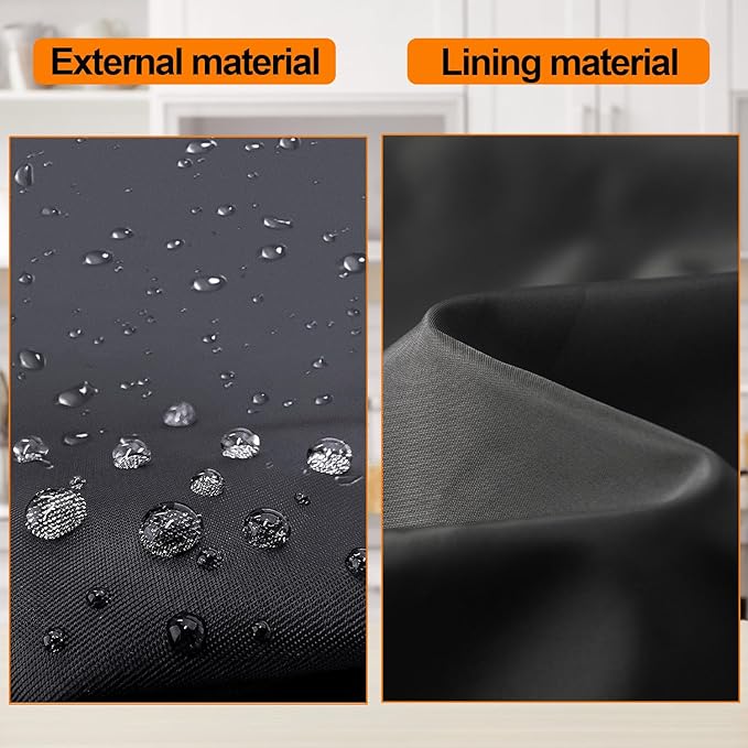 Toaster Oven Cover Heavy Duty Water-Proof Heat-Resistant Dust-Proof Protective Cover Case for BLACK+DECKER 4-Slice Crisp 'N Bake Air Fry Toaster Oven TO1313SBD/TO1787SS (Black)