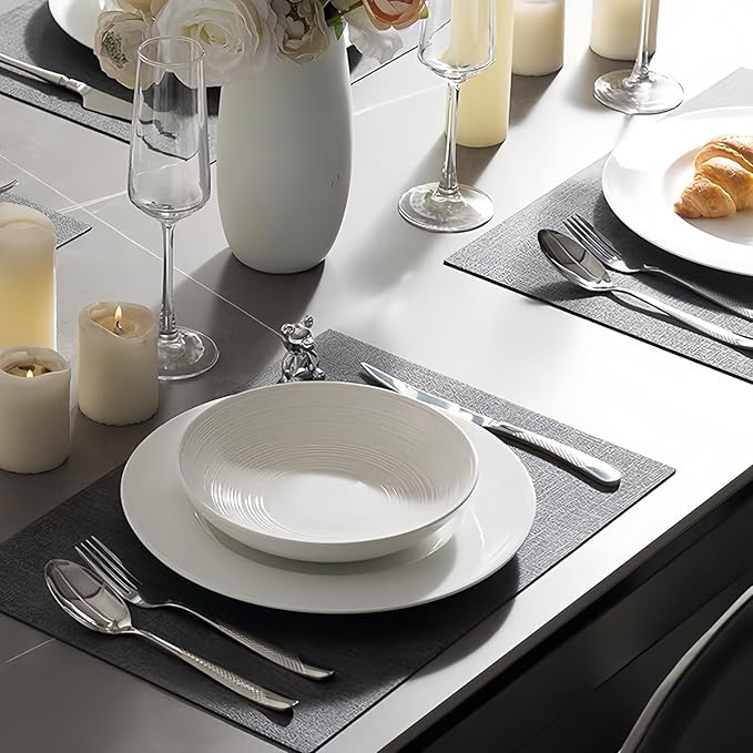 Flatware Set for 8 Persons, 32 Piece Stainless Steel Steak Knife Silverware Set Including Forks and Spoons for Home, Restaurant, Wedding, Party