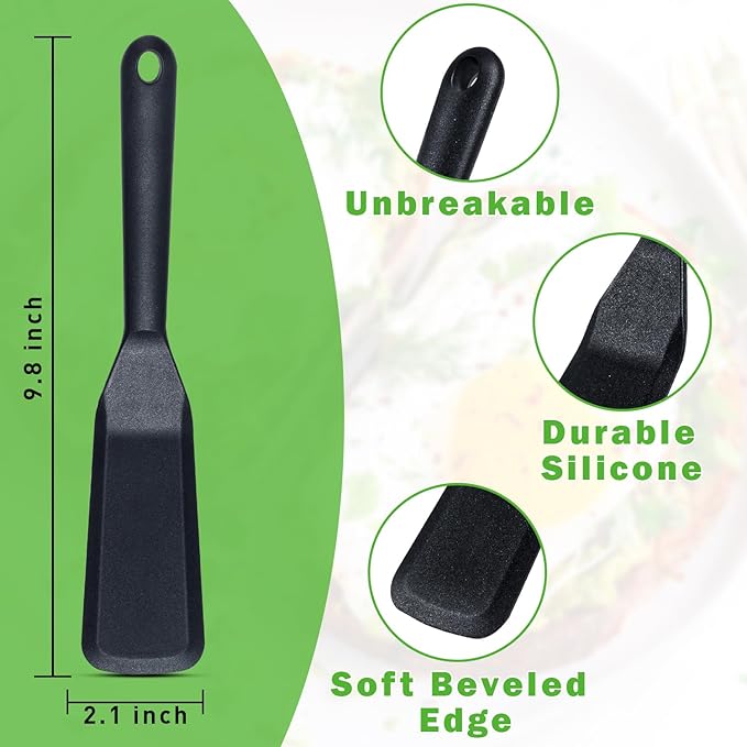 Egg Spatula is Heat Resistant Non-Stick Pancake Spatula - Silicone Spatula is used as Omlet Flipper for Cooking.