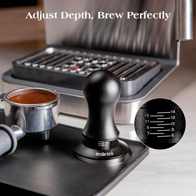 7 PCS Espresso Accessories Kit: 53.3mm Espresso Tamper, Coffee Distributor, Puck Screen, Dosing Funnel and WDT Tool, Espresso Tools Set Fits Breville 54mm Espresso Machines and Portafilters