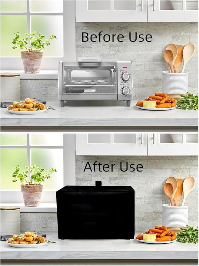 AF-WAN Air Fry Toaster Oven Dust Cover,Waterproof Case,Compatible With BLACK+DECKER TO1787SS Air Fry Toaster Oven/4-Slice Toaster Oven TO1313SBD (Black)