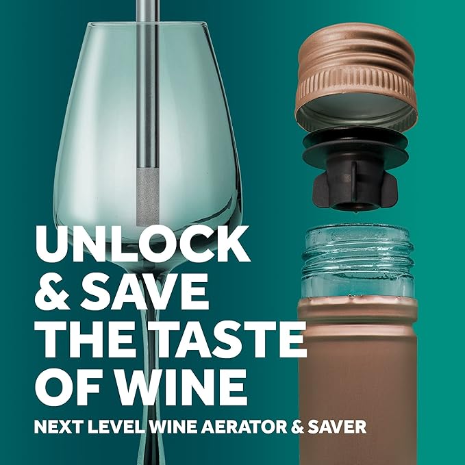 Airtender Winemaker and Vacuum Set - Vacuum Pump - 6 Wine Stoppers - Gift Box