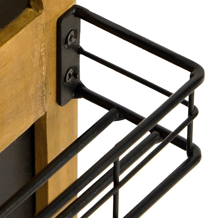Wall Mount Spice Rack with Blackboard 3 Tier Wooden Spice Shelf Organizer for Kitchen or Pantry Space Saving Wall-mounted Spice Holder for 18 Jars, Black