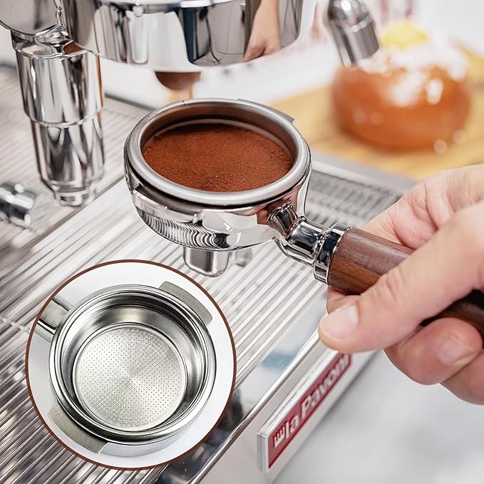 1 Pack 51mm Stainless Steel Coffee Filter Basket, Espresso Portafilter Machine Parts Compatible with CASABREWS, Gevi (1, Two Cups)