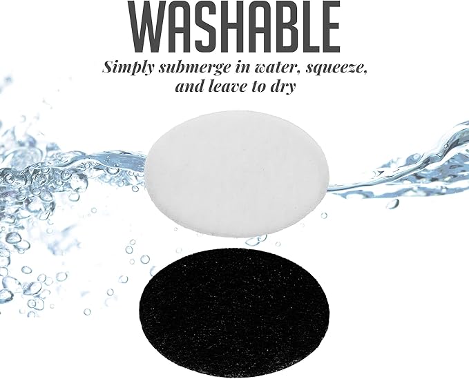 OVENTE 2 Liter Electric Deep Fryer FDM2201BR Charcoal and Oil Vapor Replacement Filter Set Pack of 3, White and Black ACPFDM2203