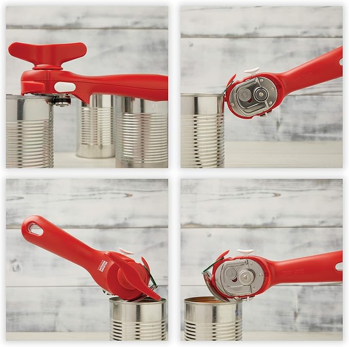 Kuhn Rikon Auto Safety LidLifter/Can Opener with Ring-Pull, 8 x 2.5 x 2.75 inches, White