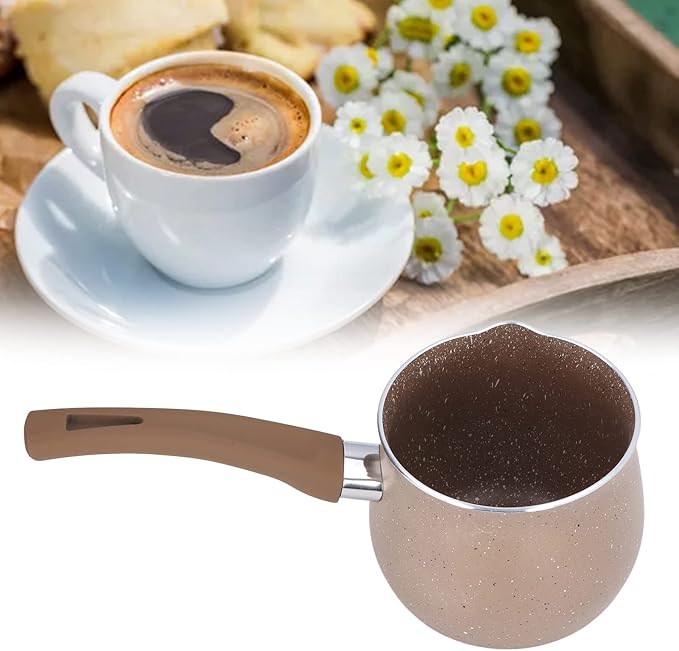 Mini Saucepan, Nonstick Butter Warmer Multi Milk Pot Stockpot Practical Small Melting Pot with Handle Pour Spouts