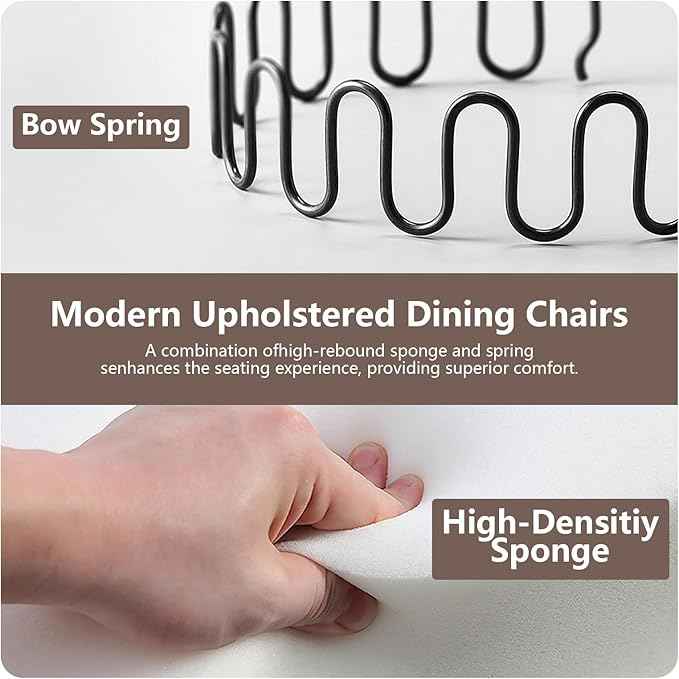 Velvet Dining Chairs Set of 2, Kitchen & Dining Room Chairs, Upholstered Dining Chairs with Back Ring Pull and Golden Solid Wood Legs, Modern Tufted Kitchen Chairs for Dining Room, Cream