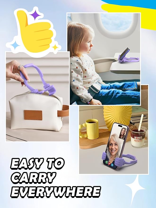 Christmas Stocking Stuffers for Teens Adults: Funny Gifts for Women Men Girls Boys Thumb Up Cell Phone Stand Holder Novelty Gadget for Mother Mom Wife Kid Dad Girlfriend Birthday Trendy Stuff Ideas