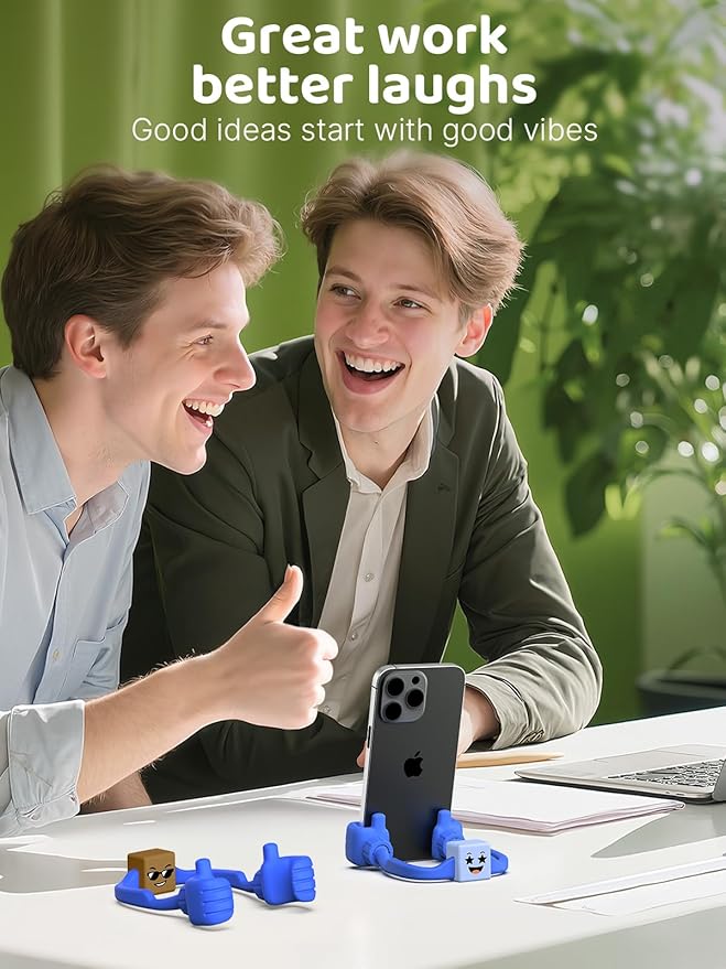Stocking Stuffers for Teens Girls Boys Adults Cell Phone Holder with Clip: Dual-Sided Mood Cubes Clips for Gesture Phone Stand Desk Accessory Cool Gadget Birthday Gifts for Men Kids Women Christmas
