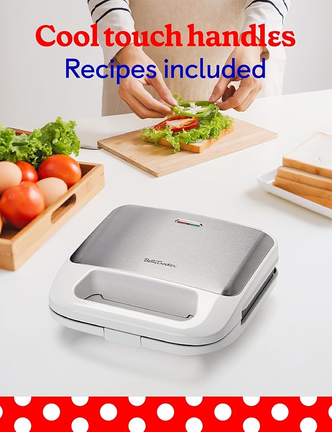 3-in-1 Indoor Grill, Sandwich/Panini Press & Waffle Maker Plus, White