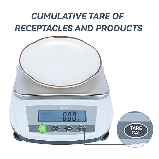 U.S. Solid Analytical Balance, 5000g/11lb x 0.01g Digital Precision Scale, Piece Counting, g/ct/oz/lb, 7.6" x 5.6" Rectangular Pan, 100-240V AC, Kitchen, Jewelry, Scientific Use