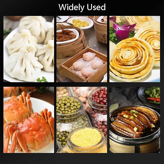 Dim Sum Electric Steamer, Commercial Electric Steamer, Dry Boiling Alarm Water Shortage Alarm/water Shortage Power Outage/mirror Panel(Steamer Basket Not Included), Steamer Basket: 13-20cm