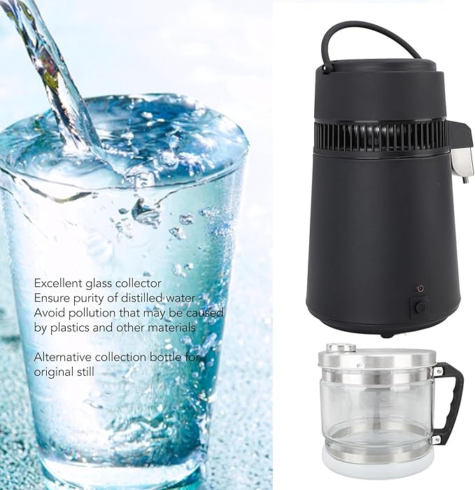 4L Carafe for Countertop Distiller, Water Container for Distiller, Replacement Glass Collection Bottle, Compatible with Most Countertop Water Distiller