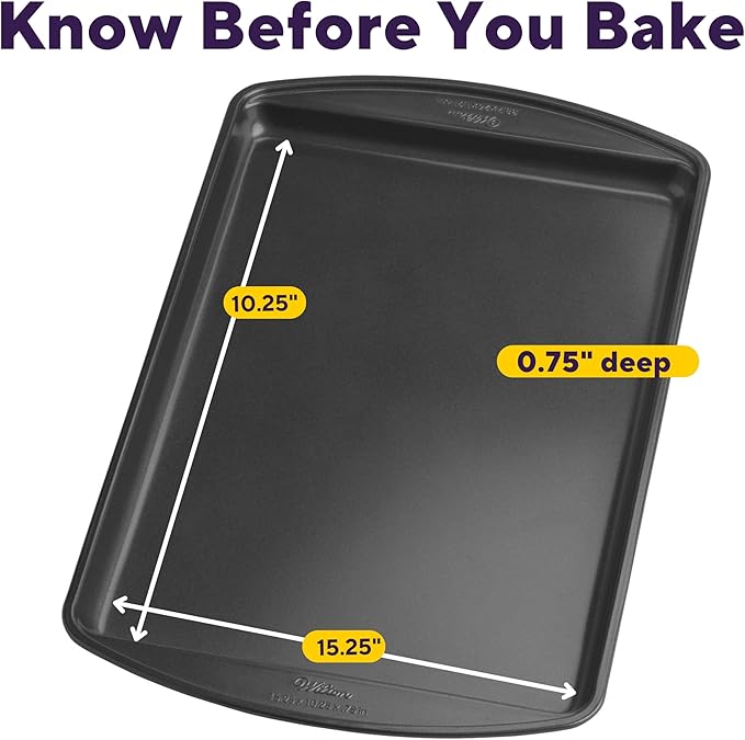 Wilton Gold Premium Non-Stick Warp-Resistant Bakeware, Made without PFAs, Medium Cookie Sheet, 15.25 x 10.25 in, Packaging May Vary