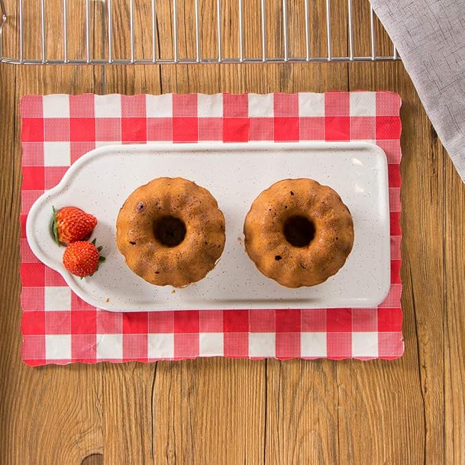 Webake 4 Inch Mini Fluted Tube Pans Nonstick Bakeware Set of 4, Angel Food Cake, Kugelhopf, Brownie