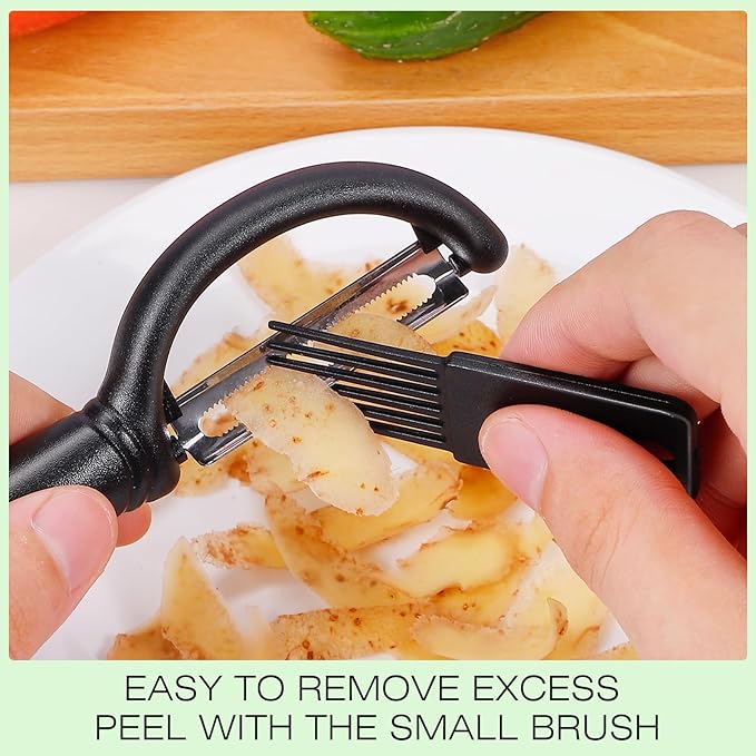 Senbowe Upgrade Potato Peeler for Kitchen, 6PCS Stainless Steel Vegetable Peeler, I and Y Veggie Food Peeler for Apple Fruit Carrot Zucchini Cucumber,Good Grip Makes Peeling Very Easy