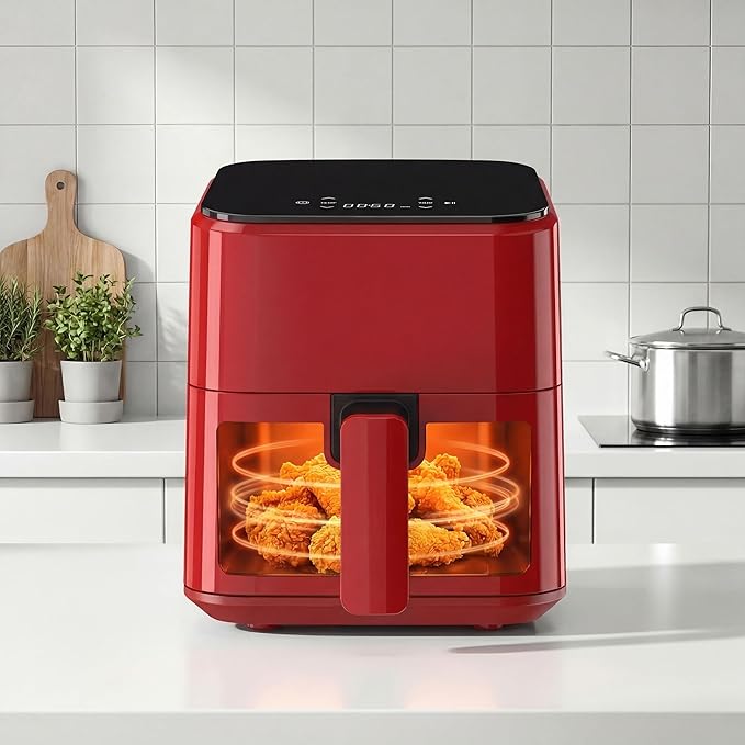 Sweetcrispy Air Fryer, Compact Digital 3 Qt Airfryer with Auto Shut-Off, Quick & Easy Meals in Minutes with Nonstick & Dishwasher Safe Basket, Ideal for Small Spaces