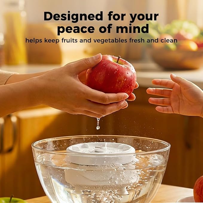 Fruit and Vegetable Washing Machine, Upgraded Portable Fruit Cleaner Device, IPX7 Waterproof Fruit and Vegetable Cleaner for Home Kitchen to Purify Produce (1PCS)